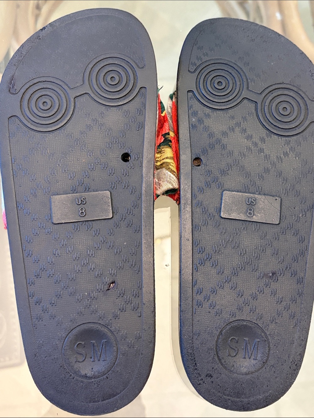Steve Madden Black Slides with Multicolor Floral Embroidery & Silver Studs - Picture 9 of 9